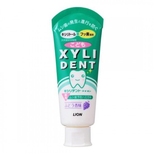 LION XYLI DENT Kishiridento Children Toothpaste (Grape) 60g